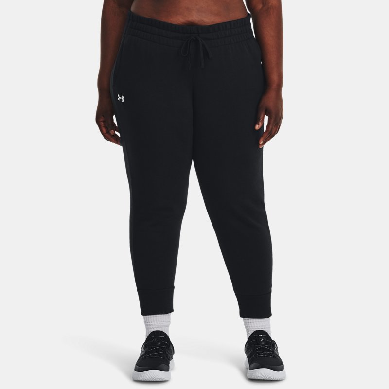 Pantalon de jogging Under Armour Rival Fleece pour femme Noir / Blanc 3X